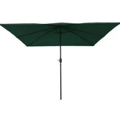 vidaXL Sombrilla de jardín 295 x 295 x 245 cm Poliéster y Acero Verde Clearance