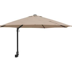 vidaXL Sombrilla de jardín 248 x 248 x 148 cm Poliéster y Acero Taupé New