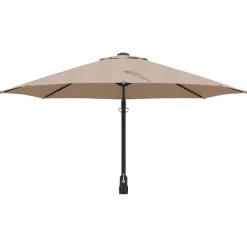 vidaXL Sombrilla de jardín 248 x 248 x 148 cm Poliéster y Acero Taupé New