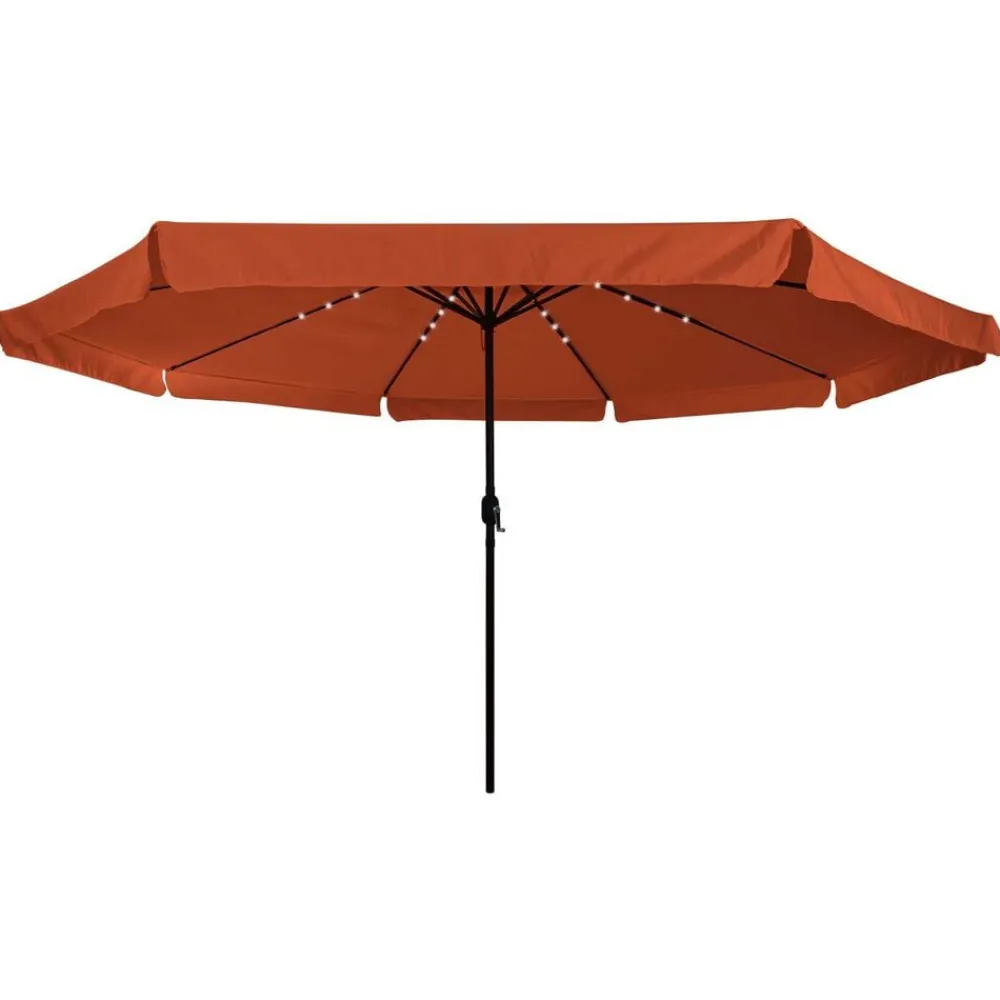vidaXL Sombrilla de jardín 395 x 395 x 245 cm Poliéster Terracota Hot
