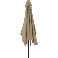 vidaXL Jardín-Sombrilla de jardín con palo de metal taupe 300x200 cm