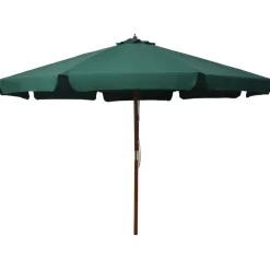 vidaXL Jardín-Sombrilla de jardín con palo de madera 330 cm