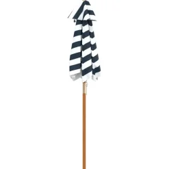 vidaXL Sombrilla de jardín para niños con poste de madera Ø120x140 cm Azul y blanco New