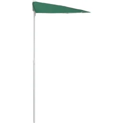 vidaXL Sombrilla de jardín semicircular con palo 180x90 cm Verde Hot