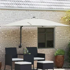 vidaXL Sombrilla de jardín 248,5 x 247,5 x 160 cm Arena Sale