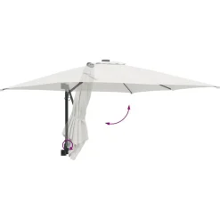 vidaXL Sombrilla de jardín 248,5 x 247,5 x 160 cm Arena Sale