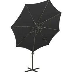 vidaXL Jardín-Sombrilla de jardín voladiza con palo y luces LED 300 cm