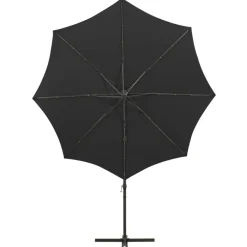 vidaXL Jardín-Sombrilla de jardín voladiza con palo y luces LED 300 cm