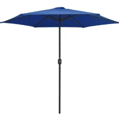 vidaXL Jardín-Sombrilla de jardín con palo de aluminio azul azure 270x246 cm