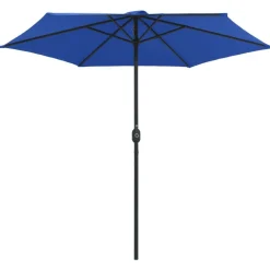 vidaXL Jardín-Sombrilla de jardín con palo de aluminio azul azure 270x246 cm