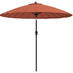 vidaXL Sombrilla de jardín con palo de aluminio 270 cm Terracota Outlet