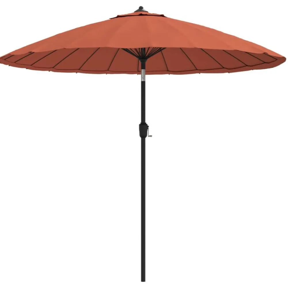 vidaXL Sombrilla de jardín con palo de aluminio 270 cm Terracota Outlet