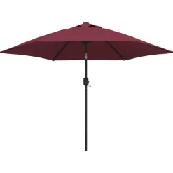 vidaXL Sombrilla de jardín con palo de metal burdeos 300 cm Rojo Hot