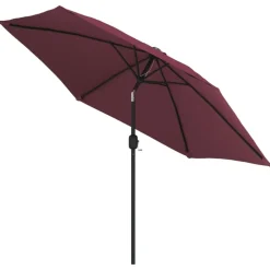 vidaXL Sombrilla de jardín con palo de metal burdeos 300 cm Rojo Hot