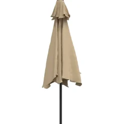 vidaXL Sombrilla de jardín con palo de metal taupe 300 cm Taupé Online