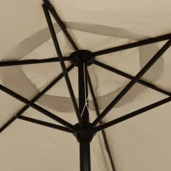vidaXL Sombrilla de jardín con palo de metal taupe 300 cm Taupé Online