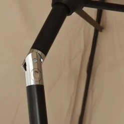 vidaXL Sombrilla de jardín con palo de metal taupe 300 cm Taupé Online