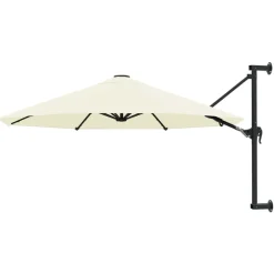 vidaXL Jardín-Sombrilla de pared con barra de metal 300 cm