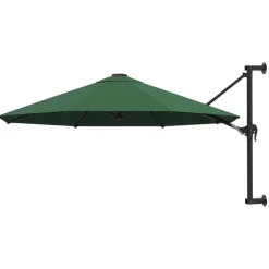 vidaXL Jardín-Sombrilla de pared con barra de metal 300 cm
