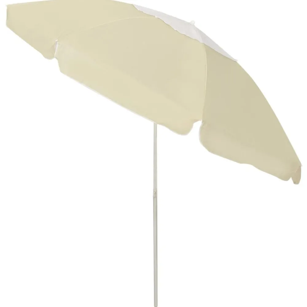 vidaXL Jardín-Sombrilla de playa amarillo 240 cm