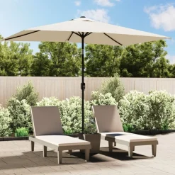 vidaXL Sombrilla rectangular arena 200x300 cm Blanco New