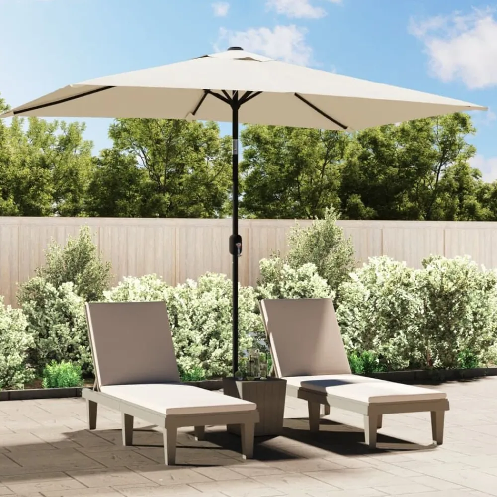 vidaXL Sombrilla rectangular arena 200x300 cm Blanco New