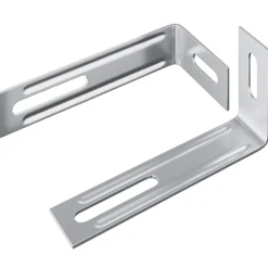 vidaXL Accesorios De Bricolaje-Soporte anti-vuelco 2 pcs Plateado 74,5 x 15 x 32 mm Hierro