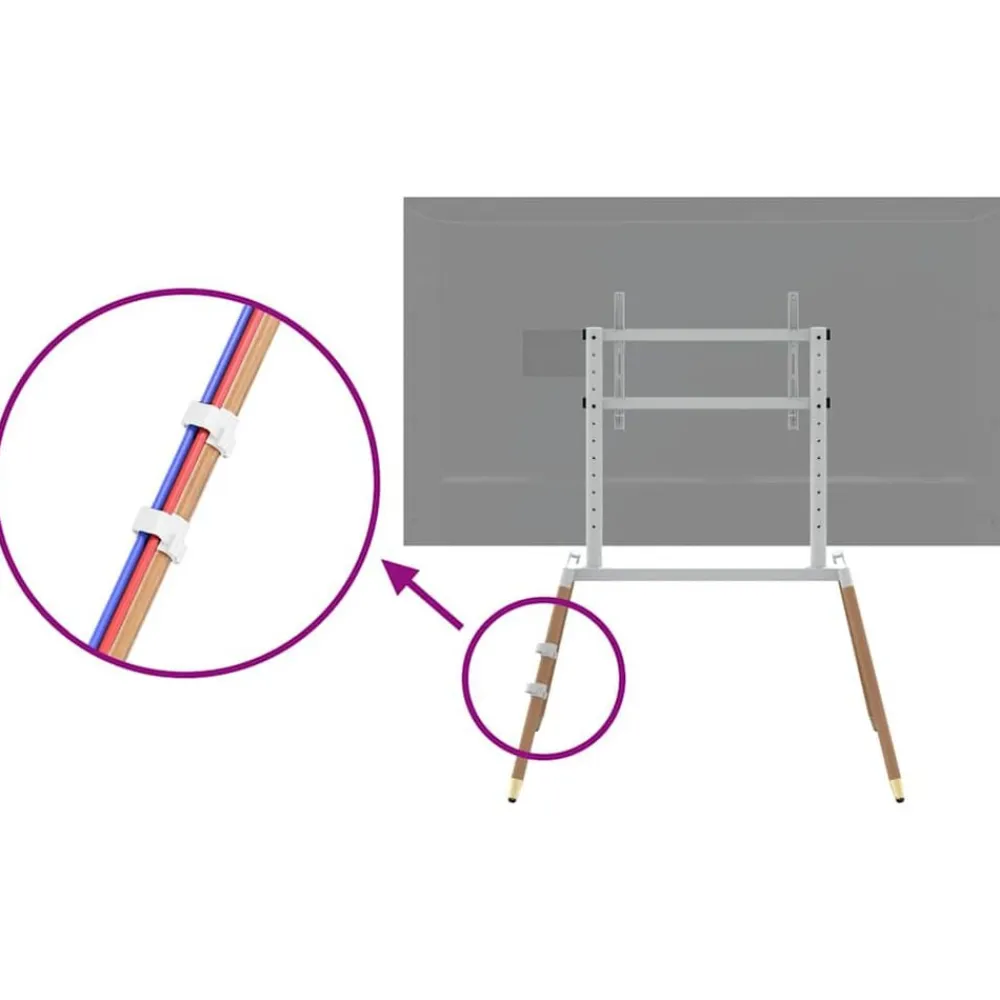 vidaXL Electrónica-Soporte caballete TV pantalla 37-86" Max VESA 400x600 mm 60 kg