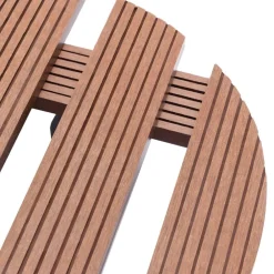 vidaXL Soporte con ruedas para plantas 2 unidades WPC marrón Ø30x7,5cm Marr&oacute;n Clearance