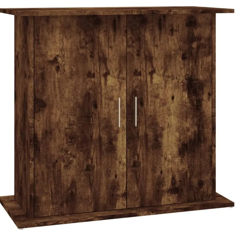 vidaXL Soporte de acuario madera ingeniería 81x36x73 cm Roble ahumado