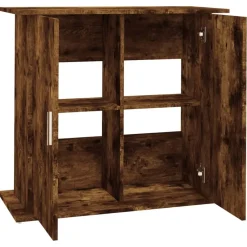 vidaXL Soporte de acuario madera ingeniería 81x36x73 cm Roble ahumado