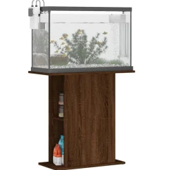 vidaXL Productos Para Mascotas-Soporte de acuario madera ingeniería marrón roble 75x36x72,5 cm