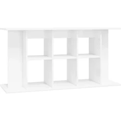 vidaXL Soporte de acuario madera ingeniería blanco brillo 120x40x60 cm Blanco brillante Outlet