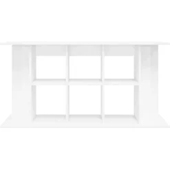 vidaXL Soporte de acuario madera ingeniería blanco brillo 120x40x60 cm Blanco brillante Outlet