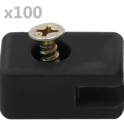 vidaXL Vallas De Jardín-Soporte de alambre valla con tornillo 100 sets gris