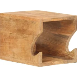 vidaXL Soporte de bicicletas pared 35x25x25 cm madera de mango rugosa Best