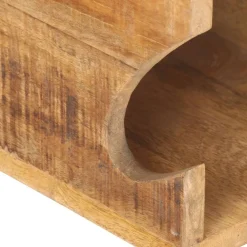vidaXL Soporte de bicicletas pared 35x25x25 cm madera de mango rugosa Best