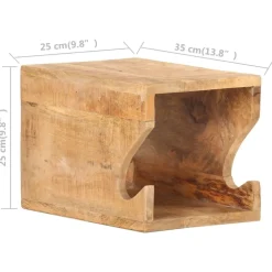 vidaXL Soporte de bicicletas pared 35x25x25 cm madera de mango rugosa Best