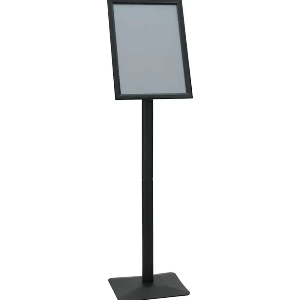 vidaXL Venta Al Por Menor-Soporte de cartel pedestal Plateado a3 Hierro fundido