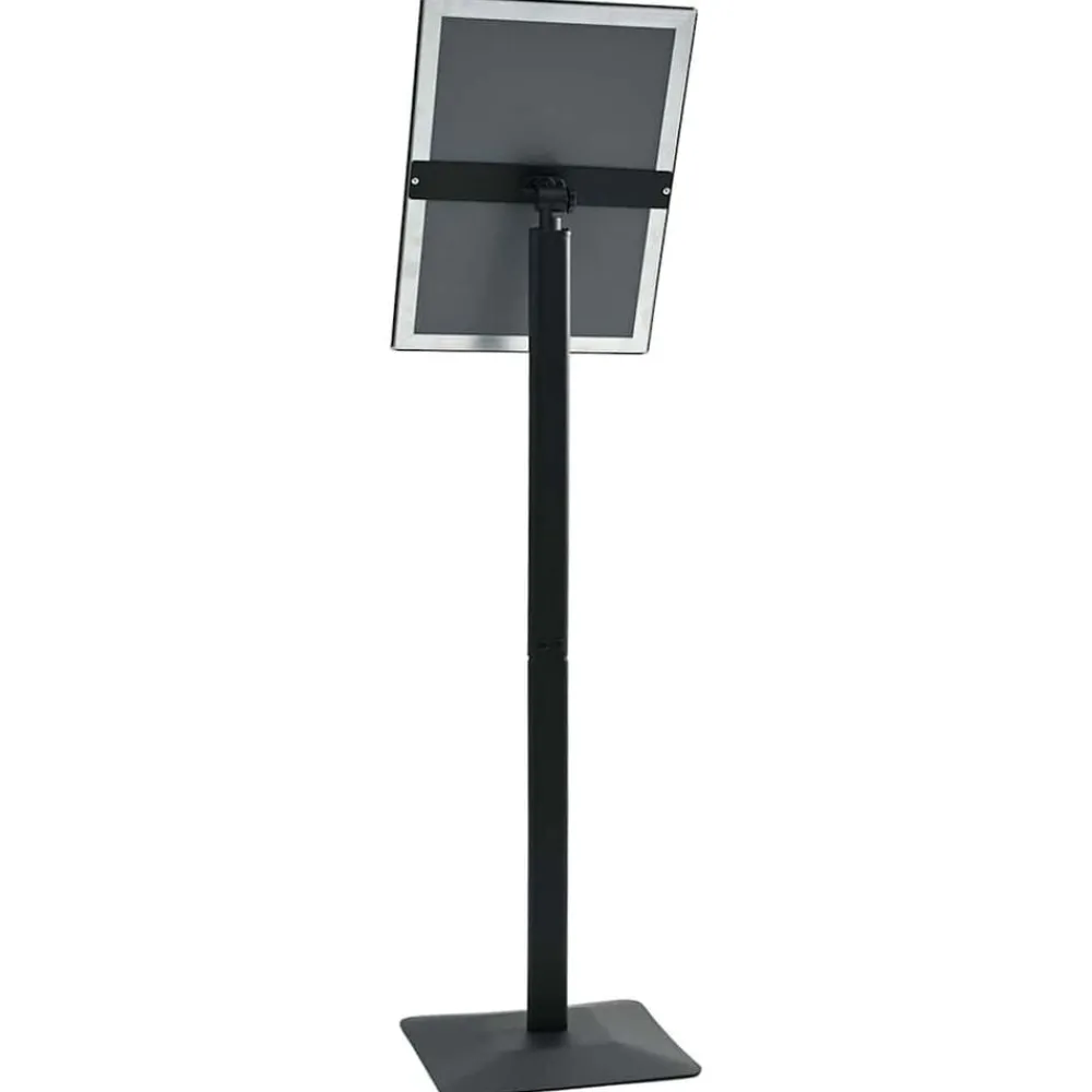 vidaXL Venta Al Por Menor-Soporte de cartel pedestal Plateado a3 Hierro fundido