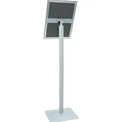 vidaXL Soporte de cartel pedestal 32,5 x 27 x 126 cm Plateado Sale