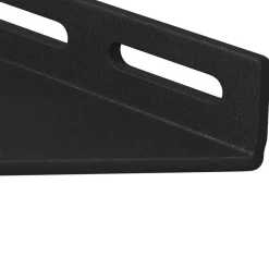 vidaXL Accesorios De Bricolaje-Soporte de Esquina 2 pcs Negro 138,5 x 50,5 x 16 mm Hierro