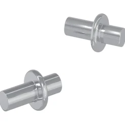 vidaXL Soporte de estante 2 pcs Plateado 8,6 x 8,6 x 14,6 mm Acero Outlet