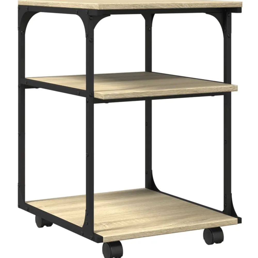 vidaXL Soporte de impresora 3 niveles 43x48x64 cm Roble Sonoma Best