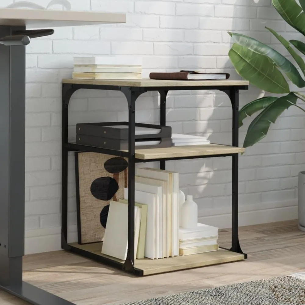 vidaXL Soporte de impresora 3 niveles 43x48x64 cm Roble Sonoma Best
