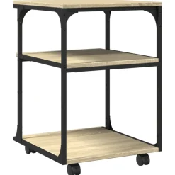 vidaXL Soporte de impresora 3 niveles 43x48x64 cm Roble Sonoma Best