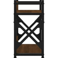 vidaXL Soporte de impresora 2 niveles marrón roble 40x20x40 cm Marr&oacute;n roble Outlet