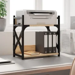 vidaXL Soporte de impresora 2 niveles 40x20x40 cm Roble Sonoma Discount