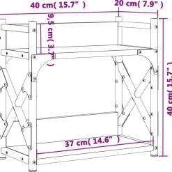 vidaXL Soporte de impresora 2 niveles 40x20x40 cm Roble Sonoma Discount