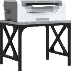 vidaXL Soporte de impresora madera ingeniería 40x30x31 cm Gris sonoma Outlet